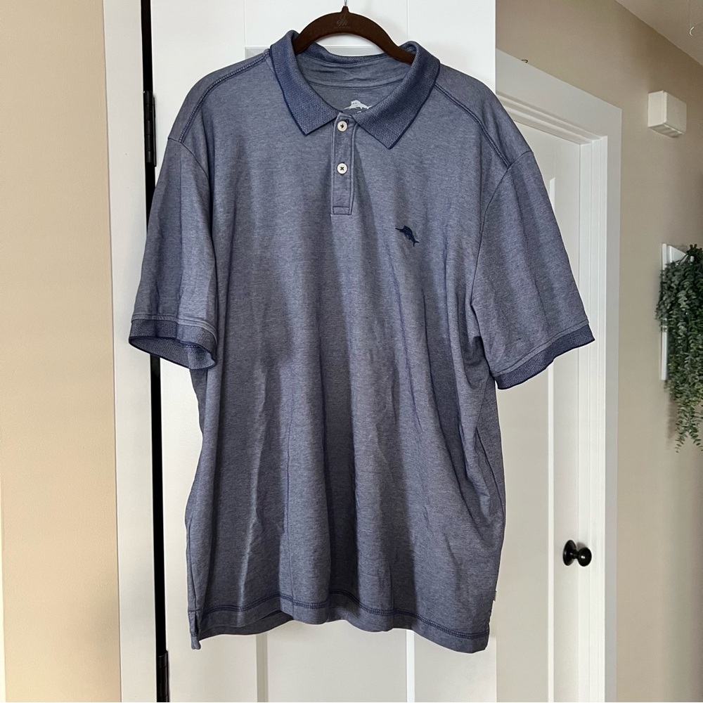 Tommy Bahama Blue Polo Shirt Classic Design